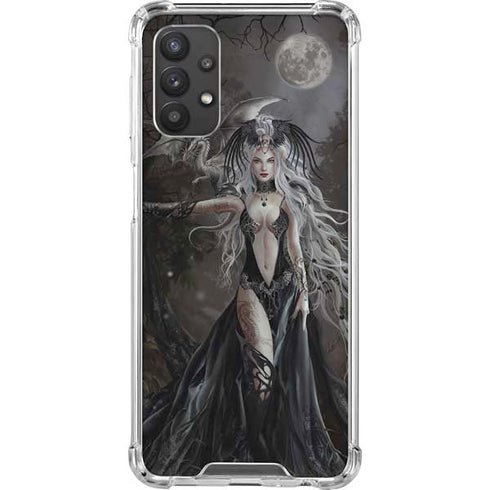 Gothic Princess with Silver Dragon by Nene Thomas Galaxy A32 5G Clear Case