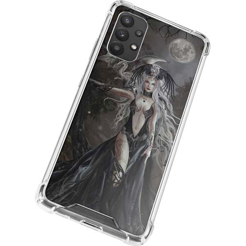 Gothic Princess with Silver Dragon by Nene Thomas Galaxy A32 5G Clear Case