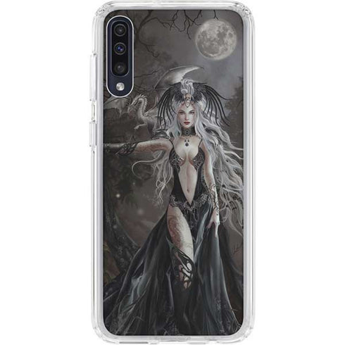 Gothic Princess with Silver Dragon by Nene Thomas Galaxy A50 Clear Case