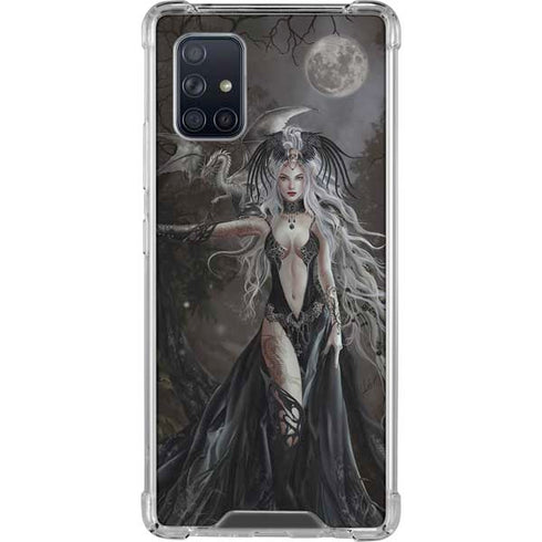 Gothic Princess with Silver Dragon by Nene Thomas Galaxy A71 5G Clear Case