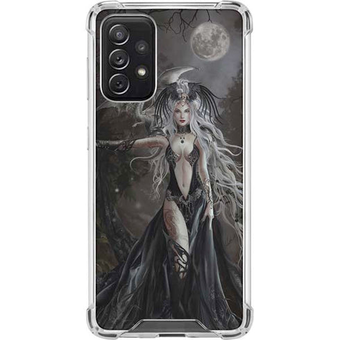 Gothic Princess with Silver Dragon by Nene Thomas Galaxy A72 5G Clear Case