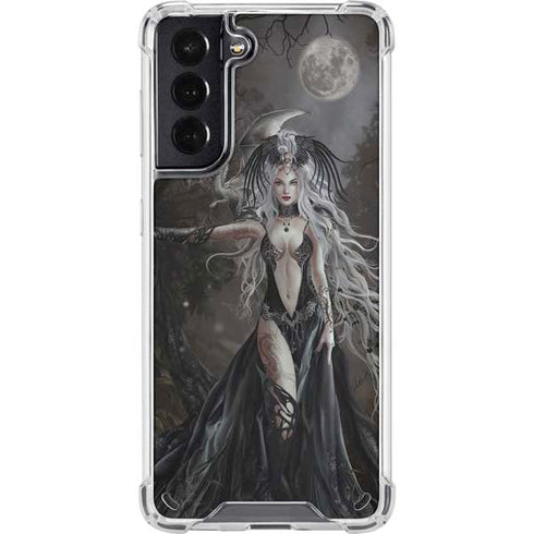 Gothic Princess with Silver Dragon by Nene Thomas Galaxy S21 5G Clear Case