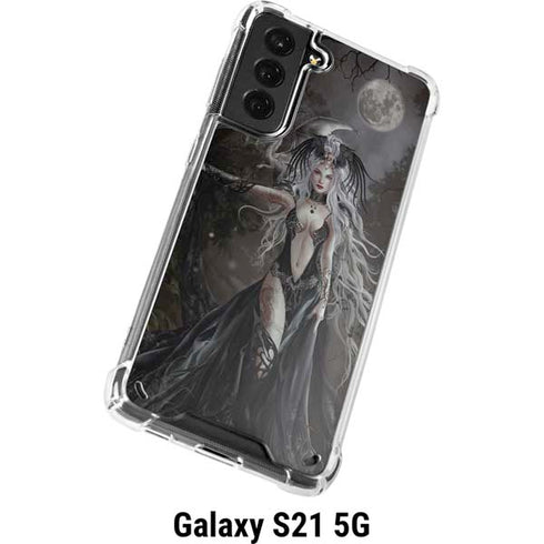 Gothic Princess with Silver Dragon by Nene Thomas Galaxy S21 5G Clear Case