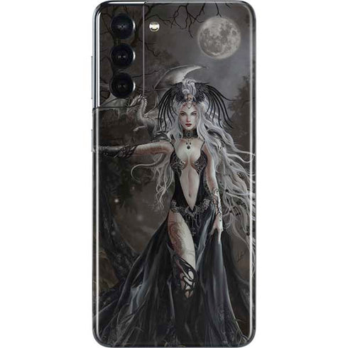 Gothic Princess with Silver Dragon by Nene Thomas Galaxy S21 5G Skin