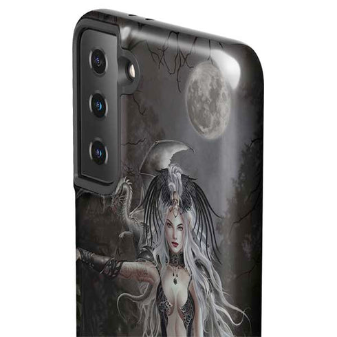 Gothic Princess with Silver Dragon by Nene Thomas Galaxy S21 Plus 5G Pro Case