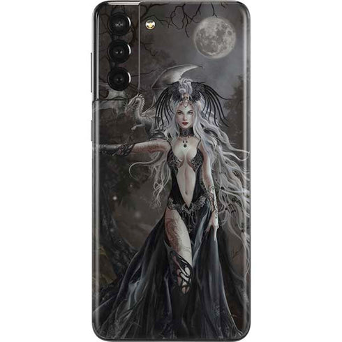 Gothic Princess with Silver Dragon by Nene Thomas Galaxy S21 Plus 5G Skin