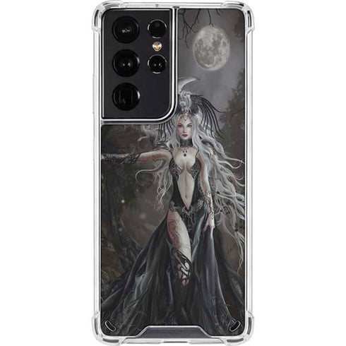 Gothic Princess with Silver Dragon by Nene Thomas Galaxy S21 Ultra 5G Clear Case
