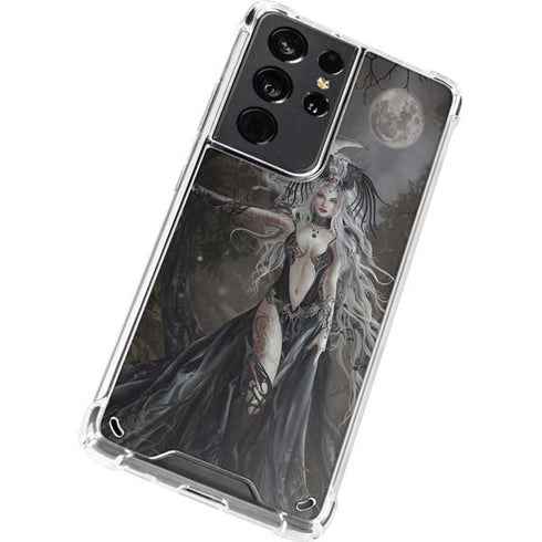 Gothic Princess with Silver Dragon by Nene Thomas Galaxy S21 Ultra 5G Clear Case