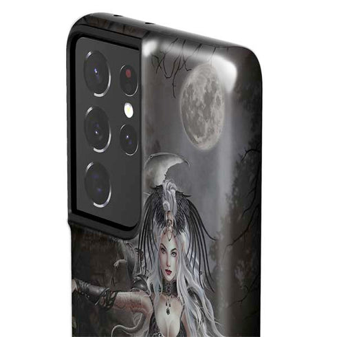 Gothic Princess with Silver Dragon by Nene Thomas Galaxy S21 Ultra 5G Pro Case