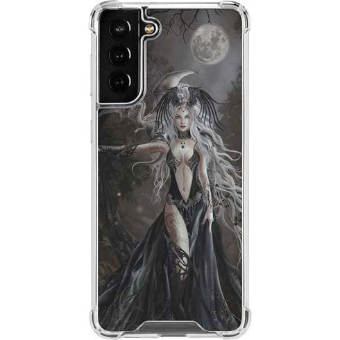 Gothic Princess with Silver Dragon by Nene Thomas Galaxy S22 Plus Clear Case