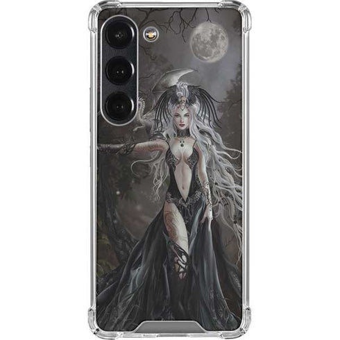 Gothic Princess with Silver Dragon by Nene Thomas Galaxy S23 Clear Case
