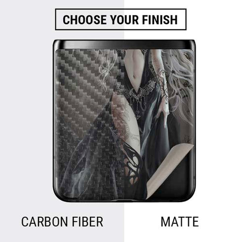 Gothic Princess with Silver Dragon by Nene Thomas Galaxy Z Flip Skin