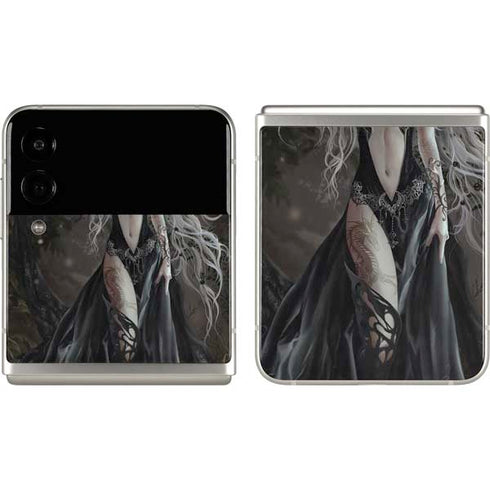 Gothic Princess with Silver Dragon by Nene Thomas Galaxy Z Flip3 5G Skin
