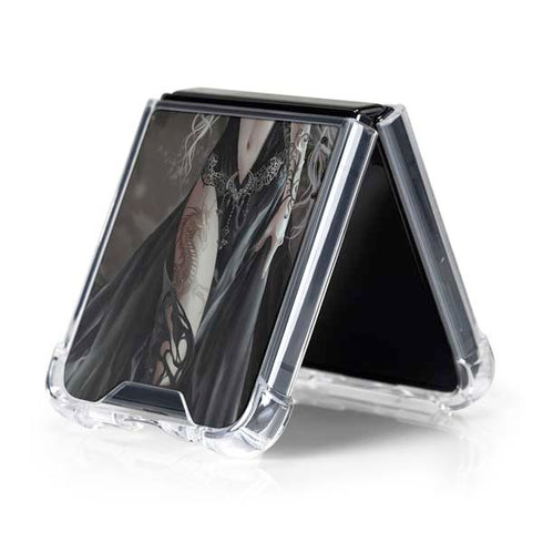 Gothic Princess with Silver Dragon by Nene Thomas Galaxy Z Flip5 5G Clear Case