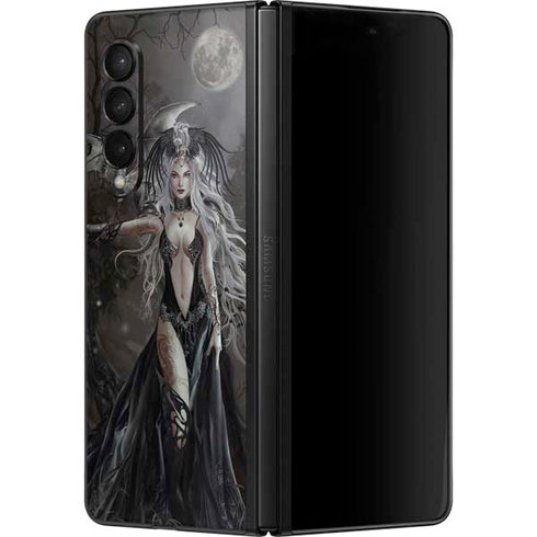 Gothic Princess with Silver Dragon by Nene Thomas Galaxy Z Fold3 5G Skin