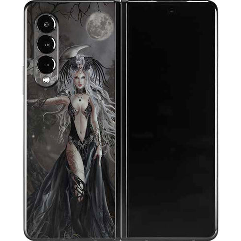 Gothic Princess with Silver Dragon by Nene Thomas Galaxy Z Fold3 5G Skin