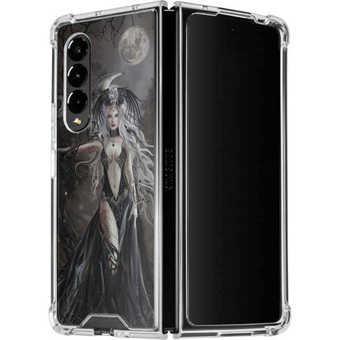 Gothic Princess with Silver Dragon by Nene Thomas Galaxy Z Fold4 5G Clear Case