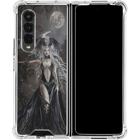 Gothic Princess with Silver Dragon by Nene Thomas Galaxy Z Fold4 5G Clear Case