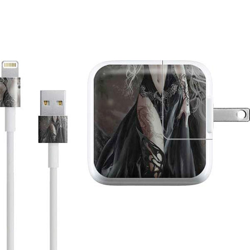 Gothic Princess with Silver Dragon by Nene Thomas iPad Charger (10W USB) Skin