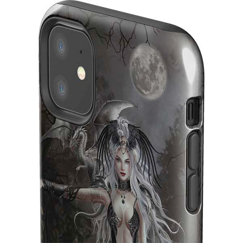 Gothic Princess with Silver Dragon by Nene Thomas iPhone 11 Impact Case