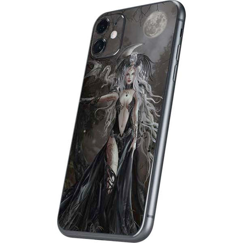 Gothic Princess with Silver Dragon by Nene Thomas iPhone 11 Skin
