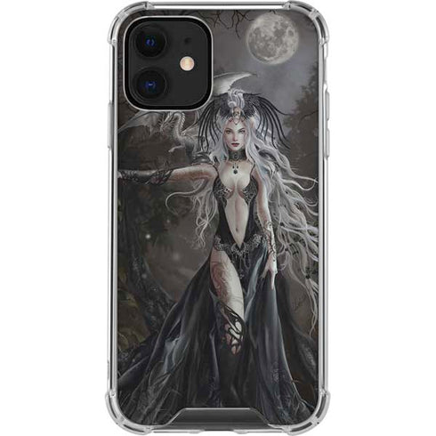 Gothic Princess with Silver Dragon by Nene Thomas iPhone 12 Clear Case