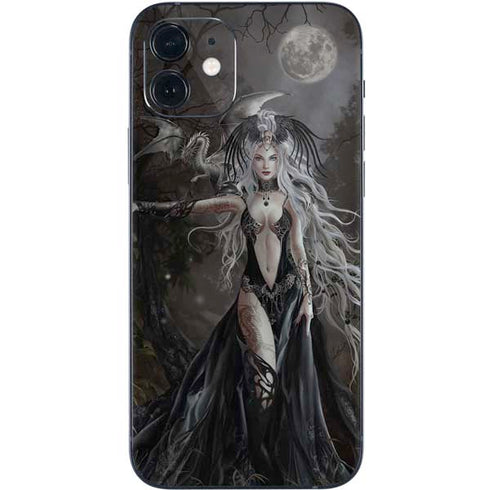 Gothic Princess with Silver Dragon by Nene Thomas iPhone 12 Skin