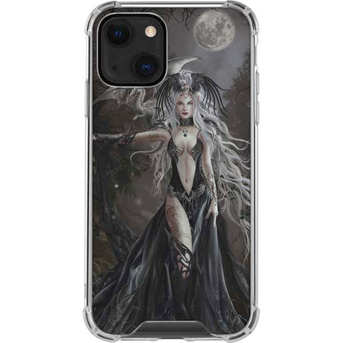 Gothic Princess with Silver Dragon by Nene Thomas iPhone 13 Clear Case