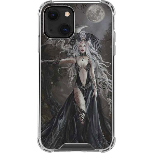 Gothic Princess with Silver Dragon by Nene Thomas iPhone 13 Mini Clear Case