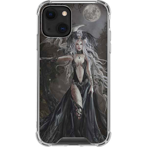 Gothic Princess with Silver Dragon by Nene Thomas iPhone 14 Plus Clear Case