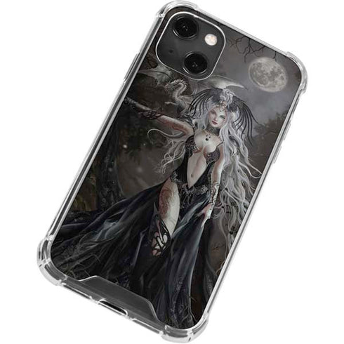 Gothic Princess with Silver Dragon by Nene Thomas iPhone 14 Plus Clear Case