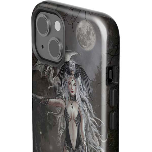 Gothic Princess with Silver Dragon by Nene Thomas iPhone 15 Plus Impact Case