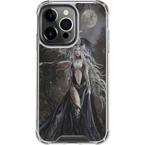 Gothic Princess with Silver Dragon by Nene Thomas iPhone 14 Pro Clear Case