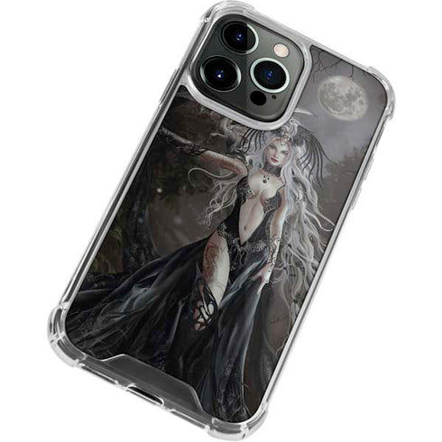 Gothic Princess with Silver Dragon by Nene Thomas iPhone 14 Pro Clear Case