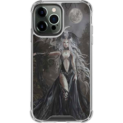 Gothic Princess with Silver Dragon by Nene Thomas iPhone 14 Pro Max Clear Case