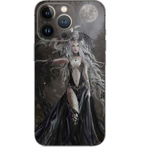 Gothic Princess with Silver Dragon by Nene Thomas iPhone 14 Pro Skin