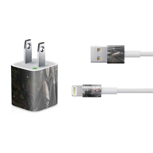 Gothic Princess with Silver Dragon by Nene Thomas iPhone Charger (5W USB) Skin
