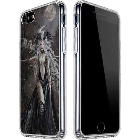 Gothic Princess with Silver Dragon by Nene Thomas iPhone SE (2nd & 3rd Gen) Clear Case