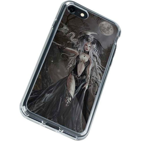 Gothic Princess with Silver Dragon by Nene Thomas iPhone SE (2nd & 3rd Gen) Clear Case