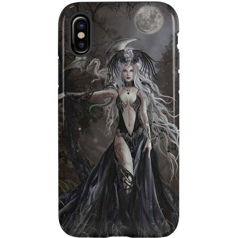 Gothic Princess with Silver Dragon by Nene Thomas iPhone X Pro Case