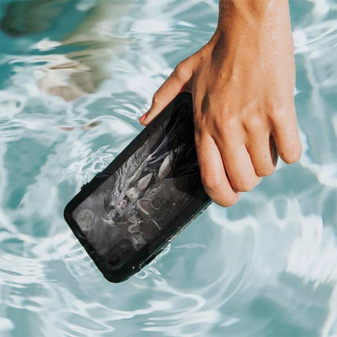 Gothic Princess with Silver Dragon by Nene Thomas iPhone XR Waterproof Case