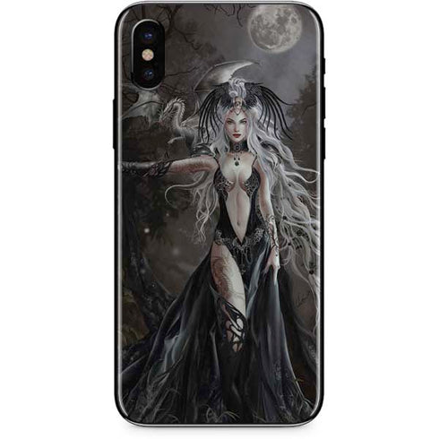 Gothic Princess with Silver Dragon by Nene Thomas iPhone XS Max Skin