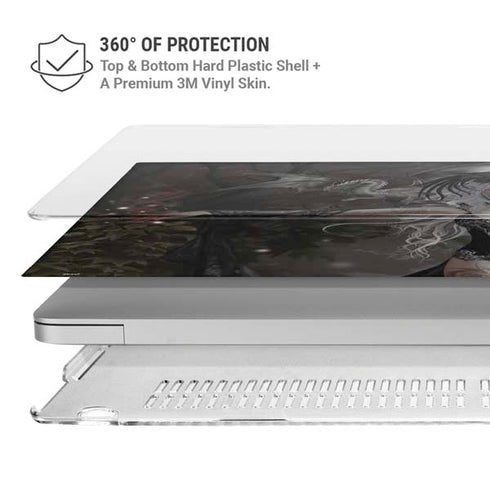 Gothic Princess with Silver Dragon by Nene Thomas MacBook Pro 13in (2020) Case plus Skin