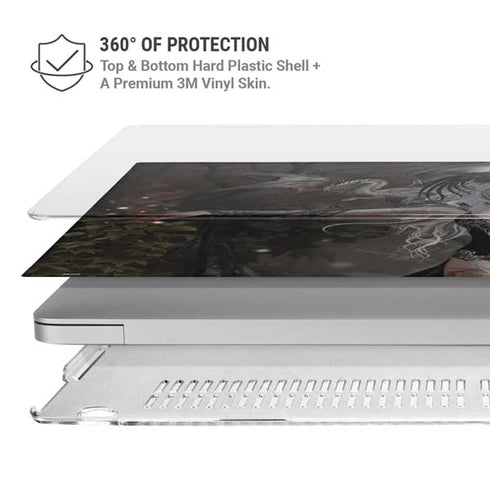 Gothic Princess with Silver Dragon by Nene Thomas MacBook Pro 15in (2016-19) Case plus Skin