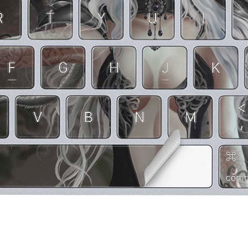 Gothic Princess with Silver Dragon by Nene Thomas Magic Keyboard Skin