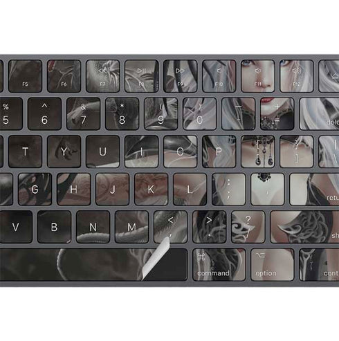 Gothic Princess with Silver Dragon by Nene Thomas Magic Keyboard with Numeric Keypad Skin