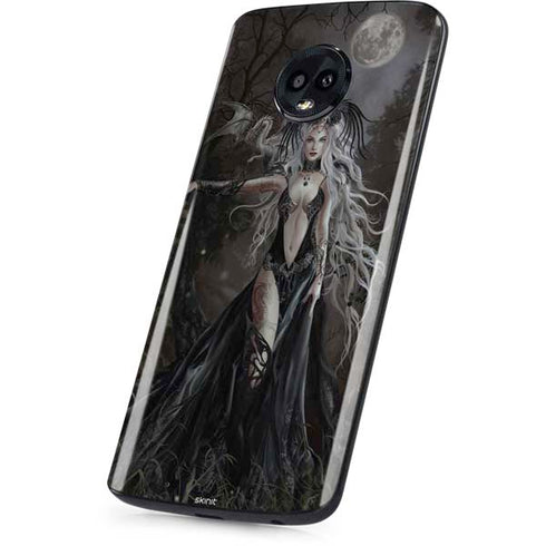 Gothic Princess with Silver Dragon by Nene Thomas Moto G6 Skin