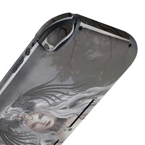 Gothic Princess with Silver Dragon by Nene Thomas Nintendo Switch Lite Skin