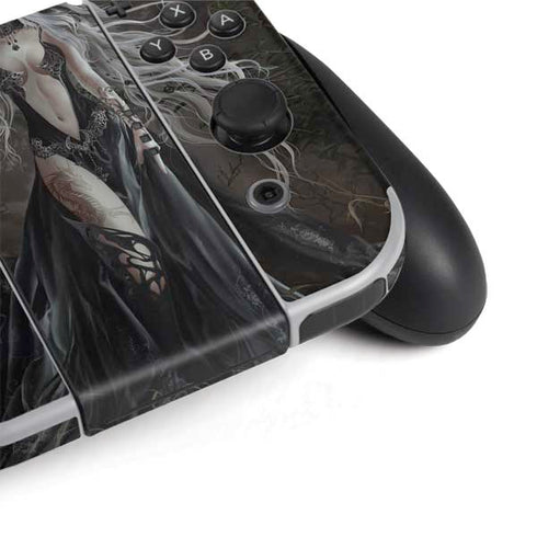Gothic Princess with Silver Dragon by Nene Thomas Nintendo Switch OLED (2021) Skin