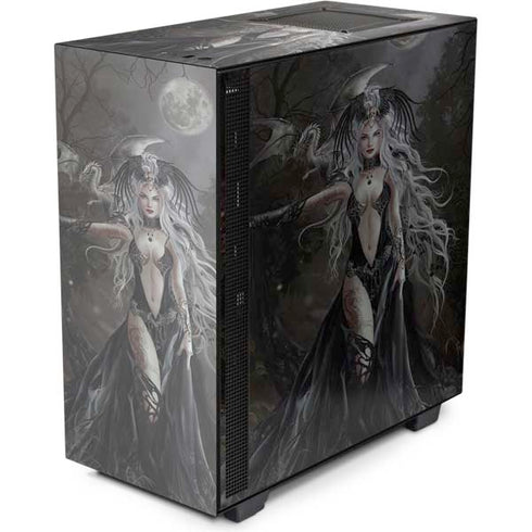 Gothic Princess with Silver Dragon by Nene Thomas NZXT H510 Compact ATX Mid-Tower Case Skin